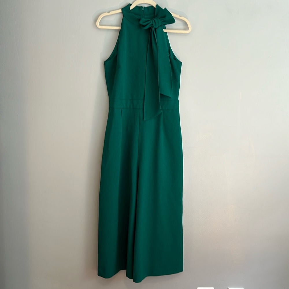 Vince Camuto Green Jumpsuit with Bow Detail
